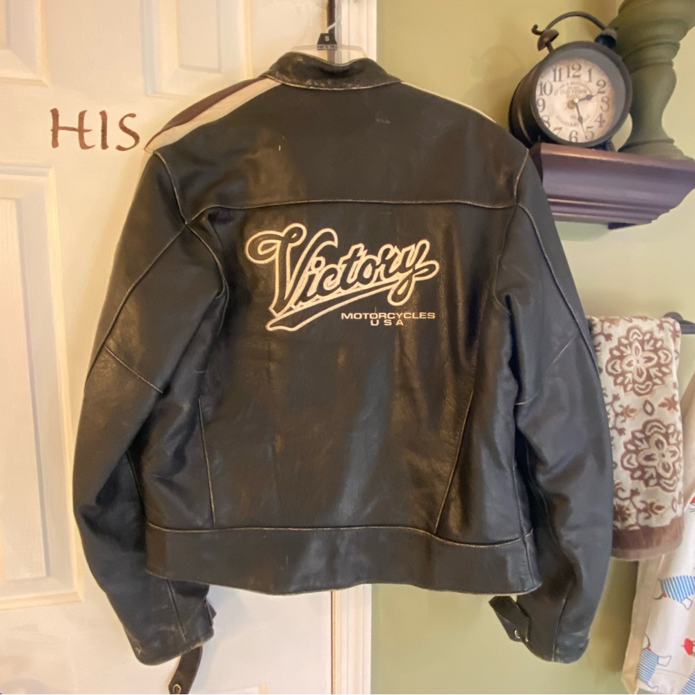 Victory Motorcycle Vintage Leather Jacket Men's Size M